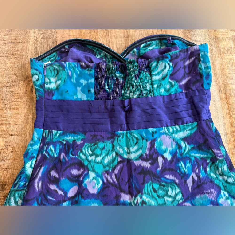 Anthropology Moulinette Soeurs Strapless Sweetheart Floral Dress Wedding Size 6 - Picture 8 of 8